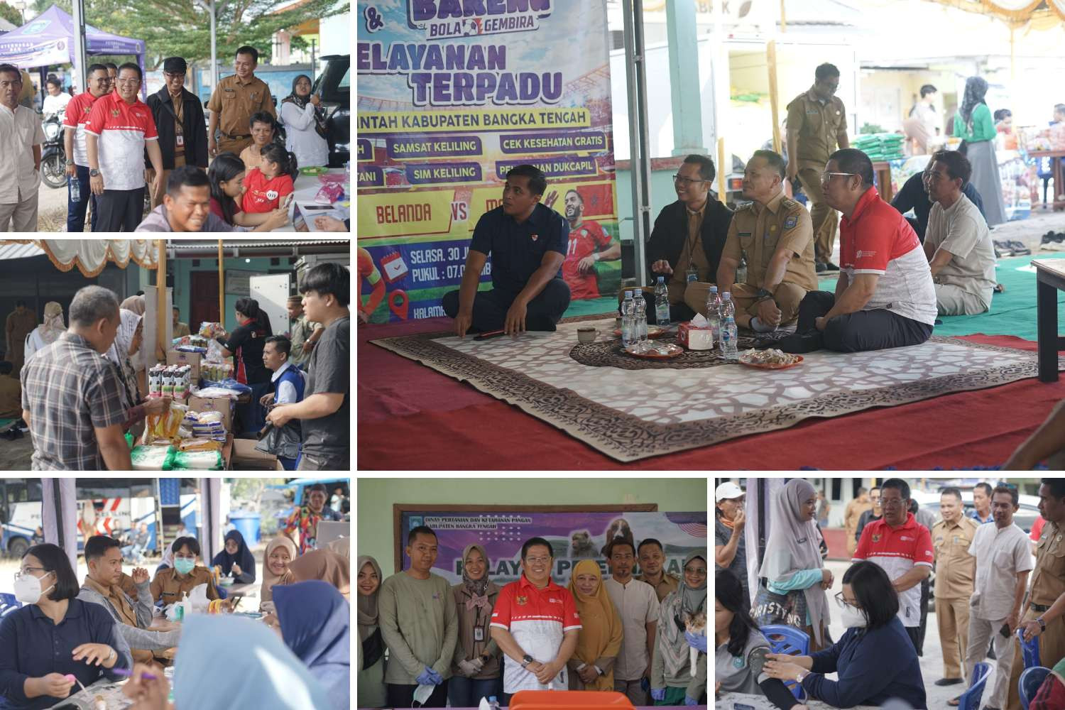 Pemkab Bateng Hadirkan Pelayanan Terpadu di Lubuk Besar Seraya Nobar Pildun